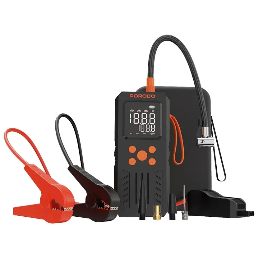 Porodo 4-in-1 multi-tool inflator and jump starter