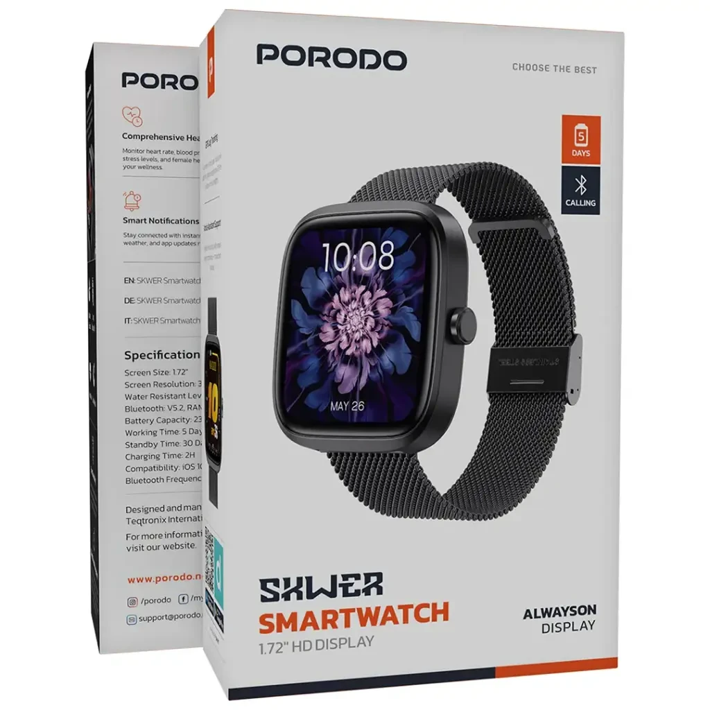 Porodo Skwer Smart Watch