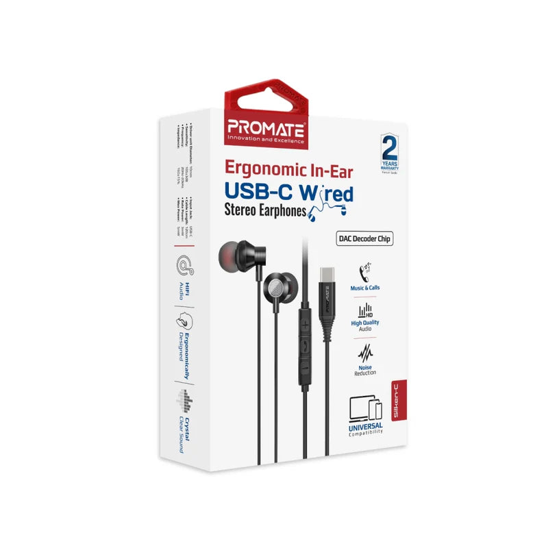PROMATE IN-EAR WIRED EARP TYPE-C