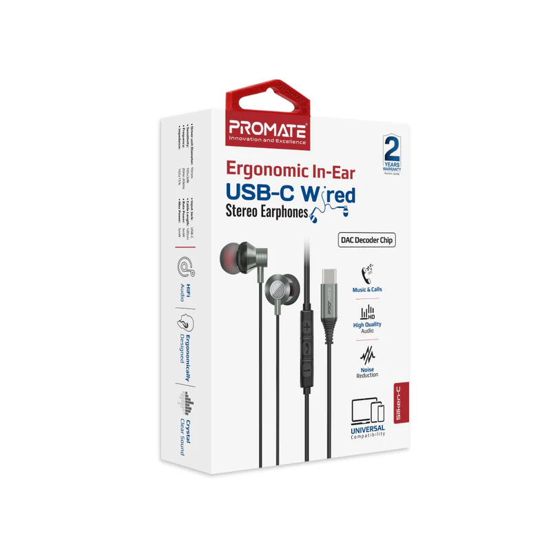 PROMATE IN-EAR WIRED EARP TYPE-C