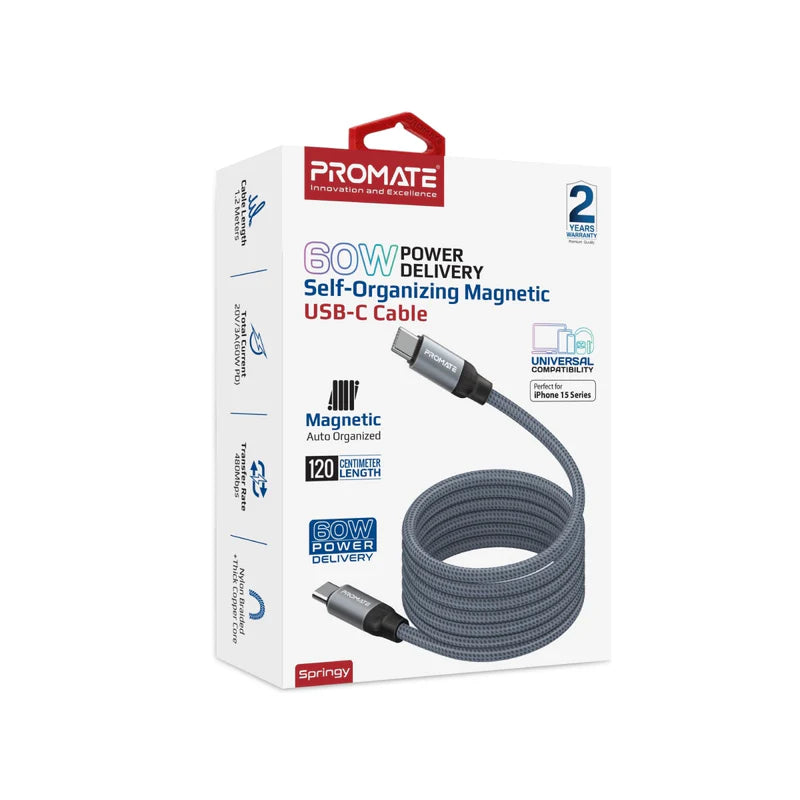 PROMATE Springy Magnetic Cable