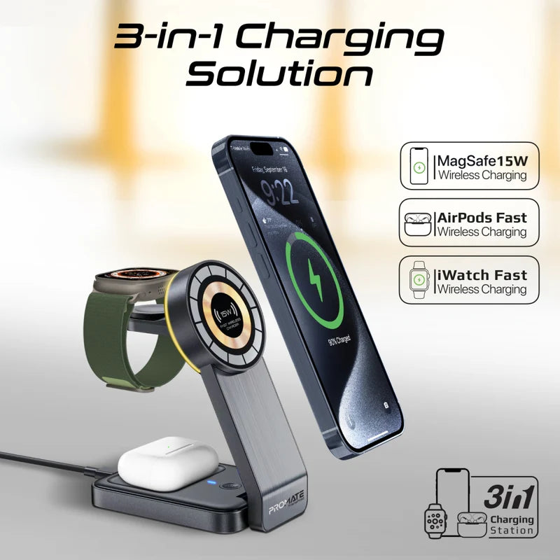 PROMATE 3IN1 CHARGING STATION