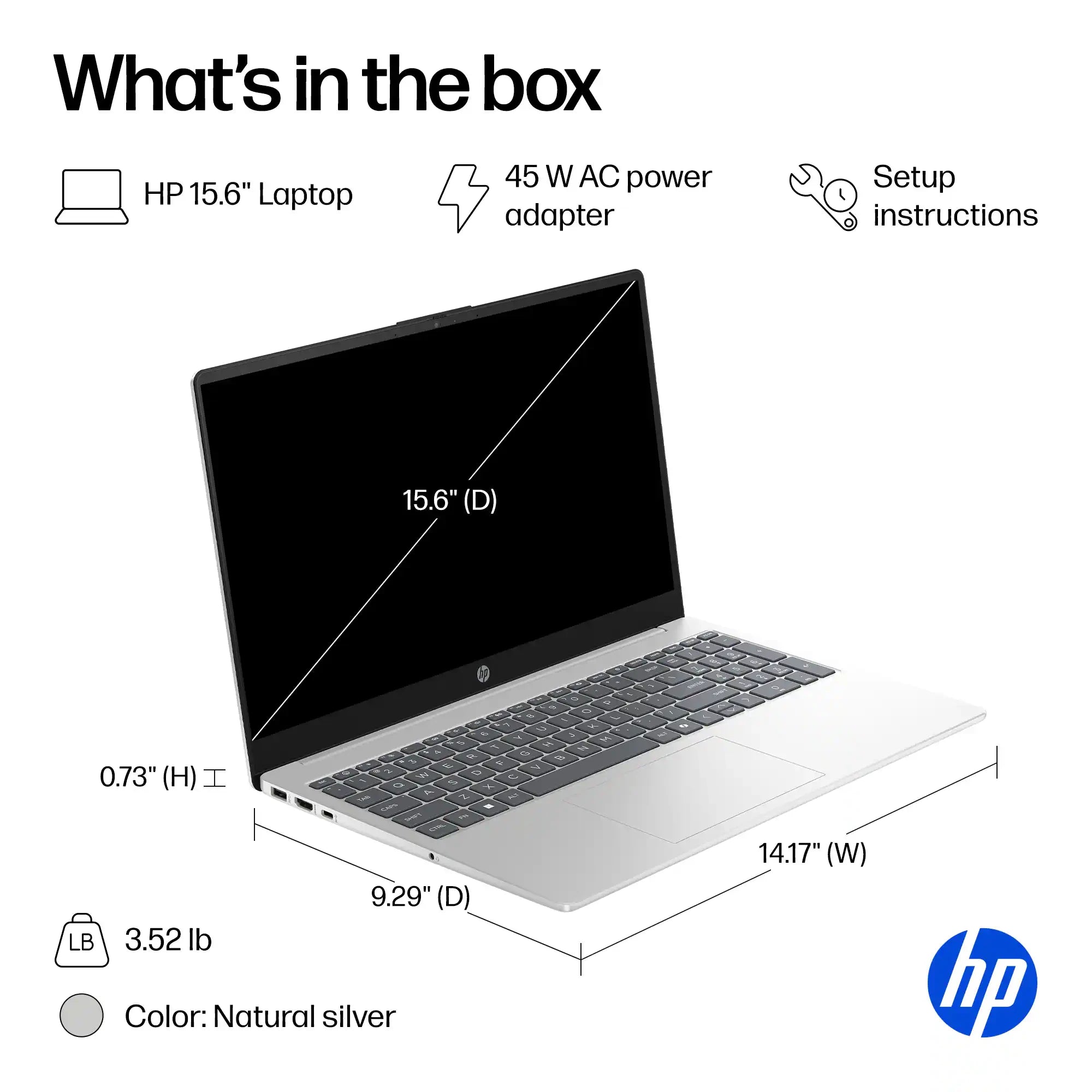 HP 15-FD0215DX - 15.6" - CORE I5-1334U - 16GB Ram DDR4 - 512GB NVME - Integrated Intel Graphics