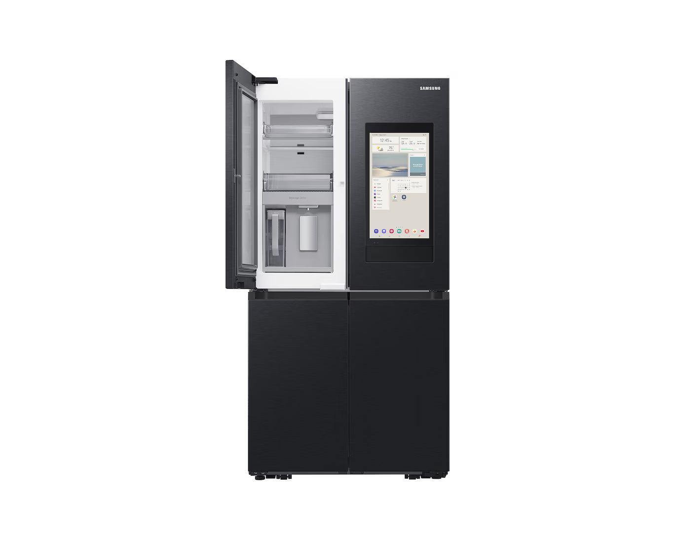 4 Door Refrigerator with 21.5% Family Hub Screen, Triple Cooling, 636 L-809L, Black WiFi