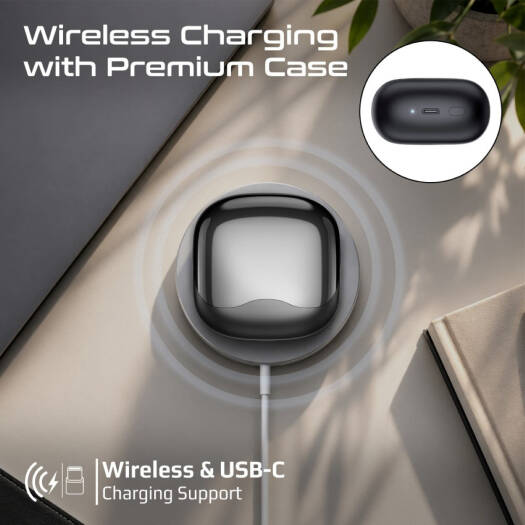 Promate Serix Hybrid ANC True Wireless Earbuds, 6-Mic ENC
