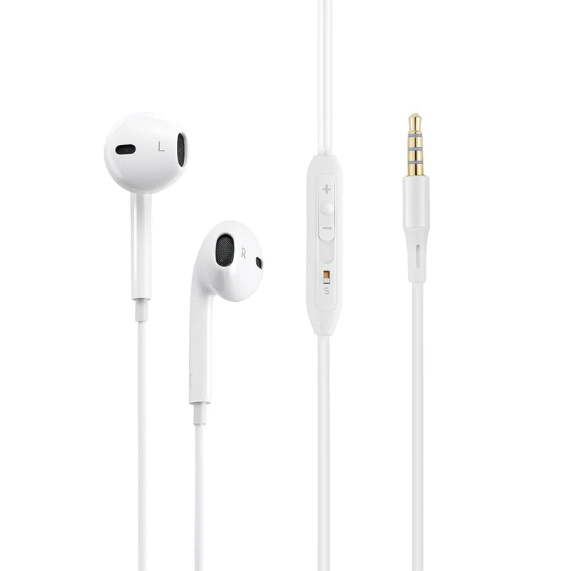 PROMATE OVEL-CURVED AUX EARPHONES WHT