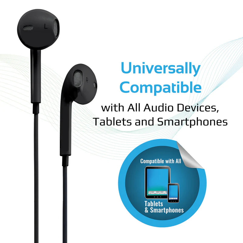 PROMATE OVEL-CURVED AUX EARPHONES WHT