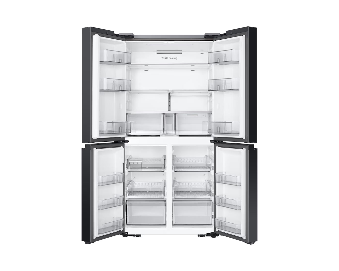 BESPOKE 4 Door Refrigerator, Triple Cooling, 602 L, Black (H: 185 W:91 D:73), WiFi