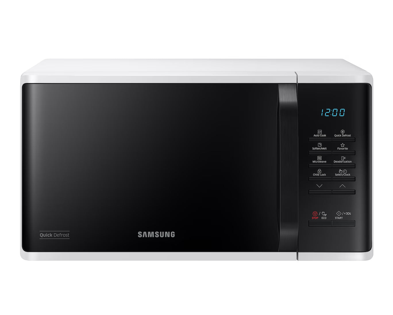 Solo Microwave Oven with Quick Defrost and LED Display, 23L, White