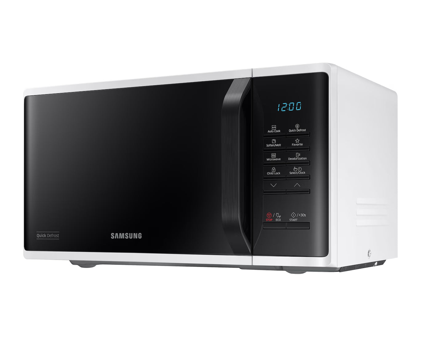 Solo Microwave Oven with Quick Defrost and LED Display, 23L, White