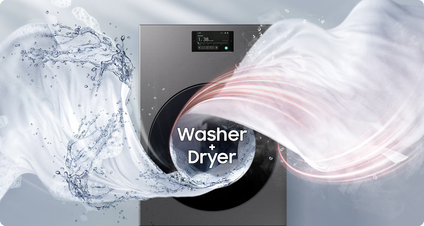 BESPOKE 26/15KG Digital inverter Front Loading W/D 1400 RPM, EcoBubble, WiFi, 14 Programs , Silver