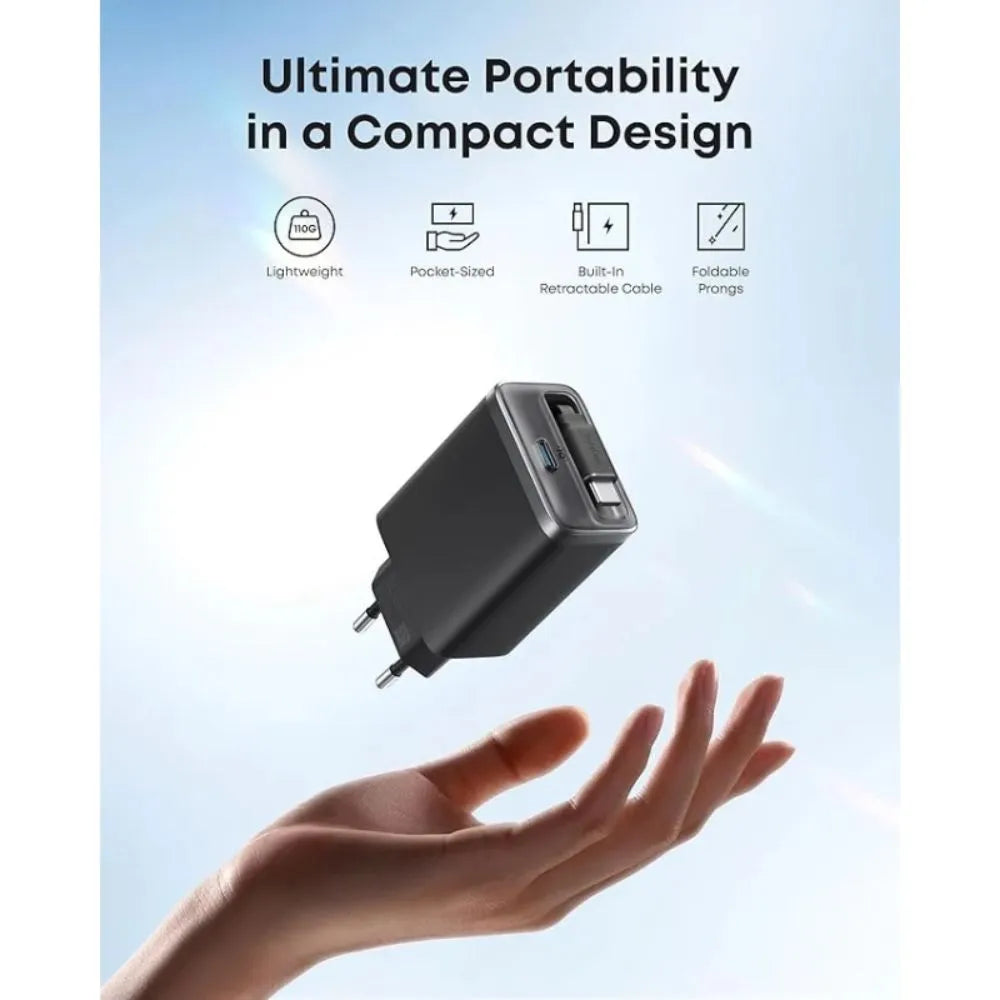 Anker Nano Charger (35W, Built-In Retractable USB-C Cable)