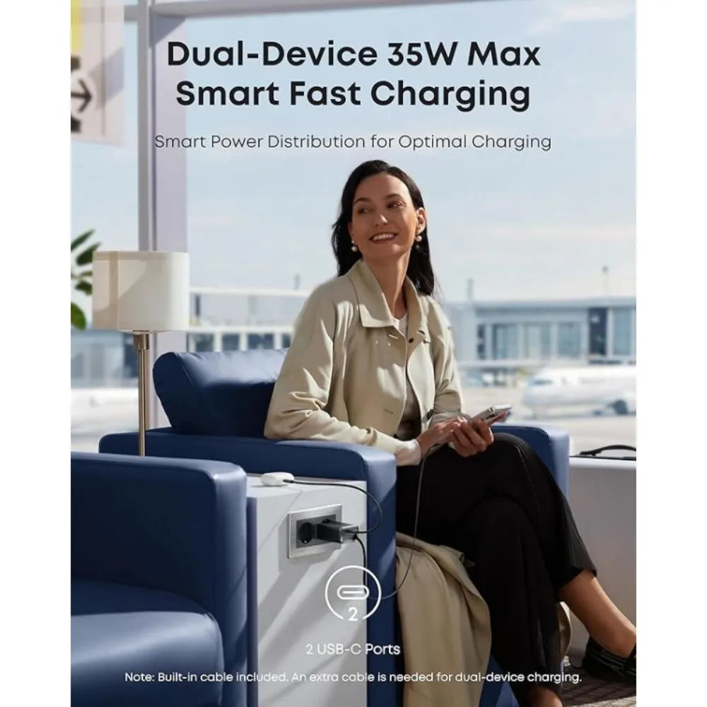 Anker Nano Charger (35W, Built-In Retractable USB-C Cable)