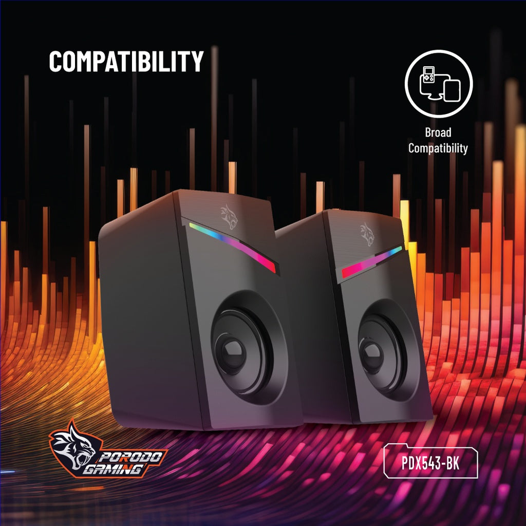 Porodo stereo gaming speakers