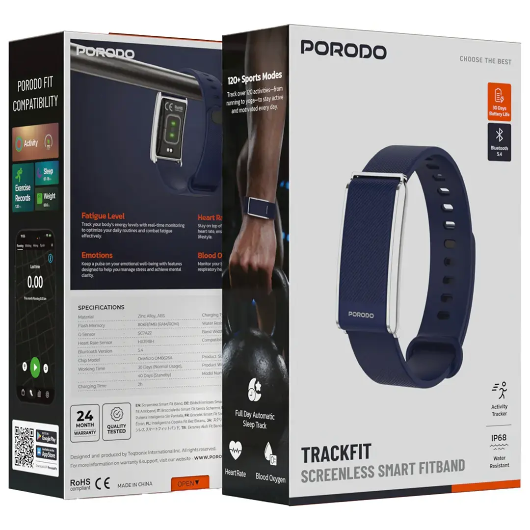 Prodo  Trackfit Screenless Smart Fitband
